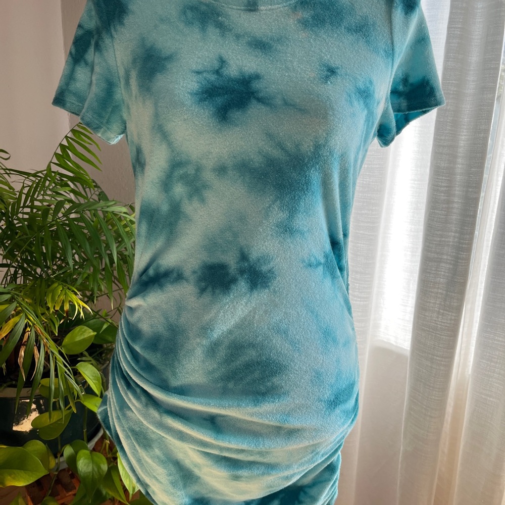 Victoria’s Secret Pink Blue Tie-Dye swim cover up terry dress size small S